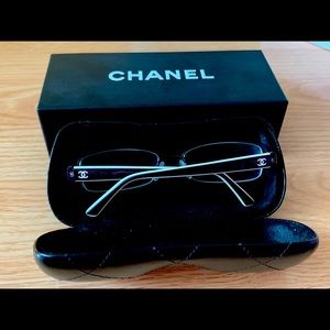 Chanel Black&White Glasses w/ Original Case Set
